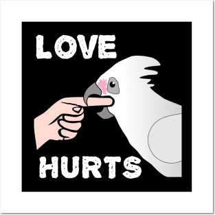 Bare-eyed Goffin Cockatoo Love Hurts Posters and Art